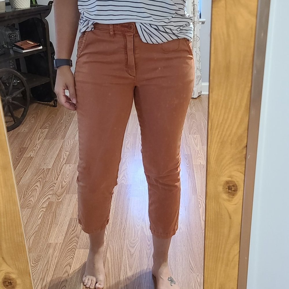 CHINO by Anthropolgie orange cropped pant